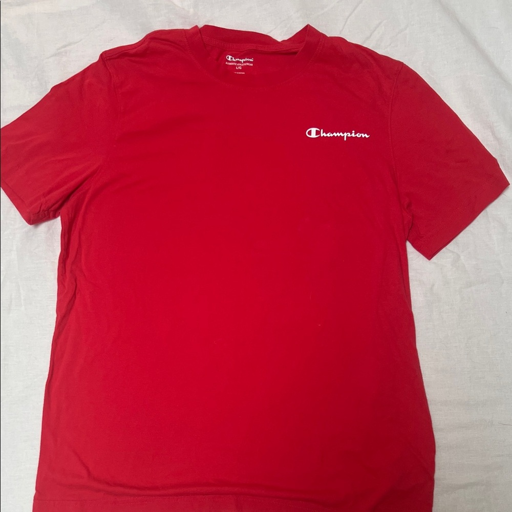 Champion Men's Bold Red Short Sleeve Tee